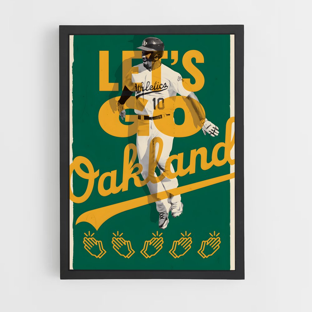 Poster Oakland athletics – affiche Baseball (vue 2)